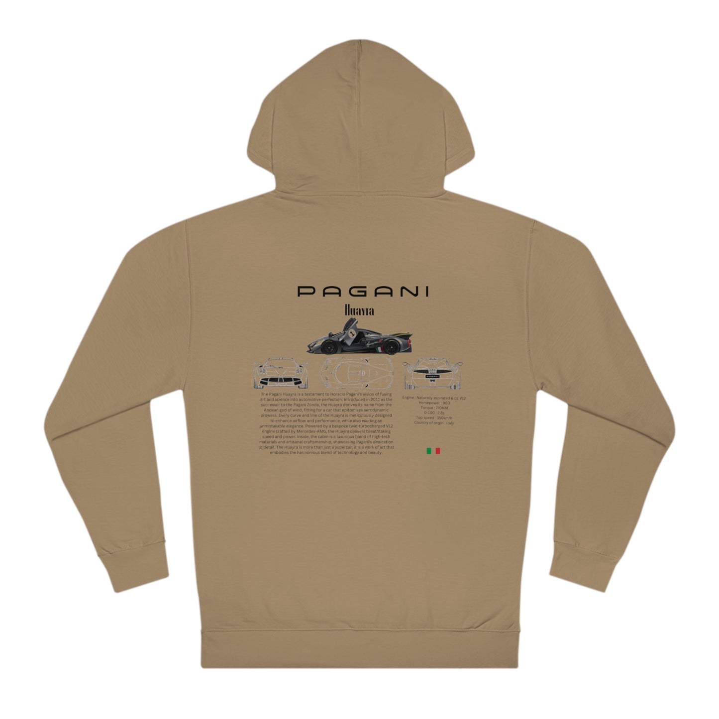 Pagani Huayra Fashion Hoodie for car lovers and Enthusiasts