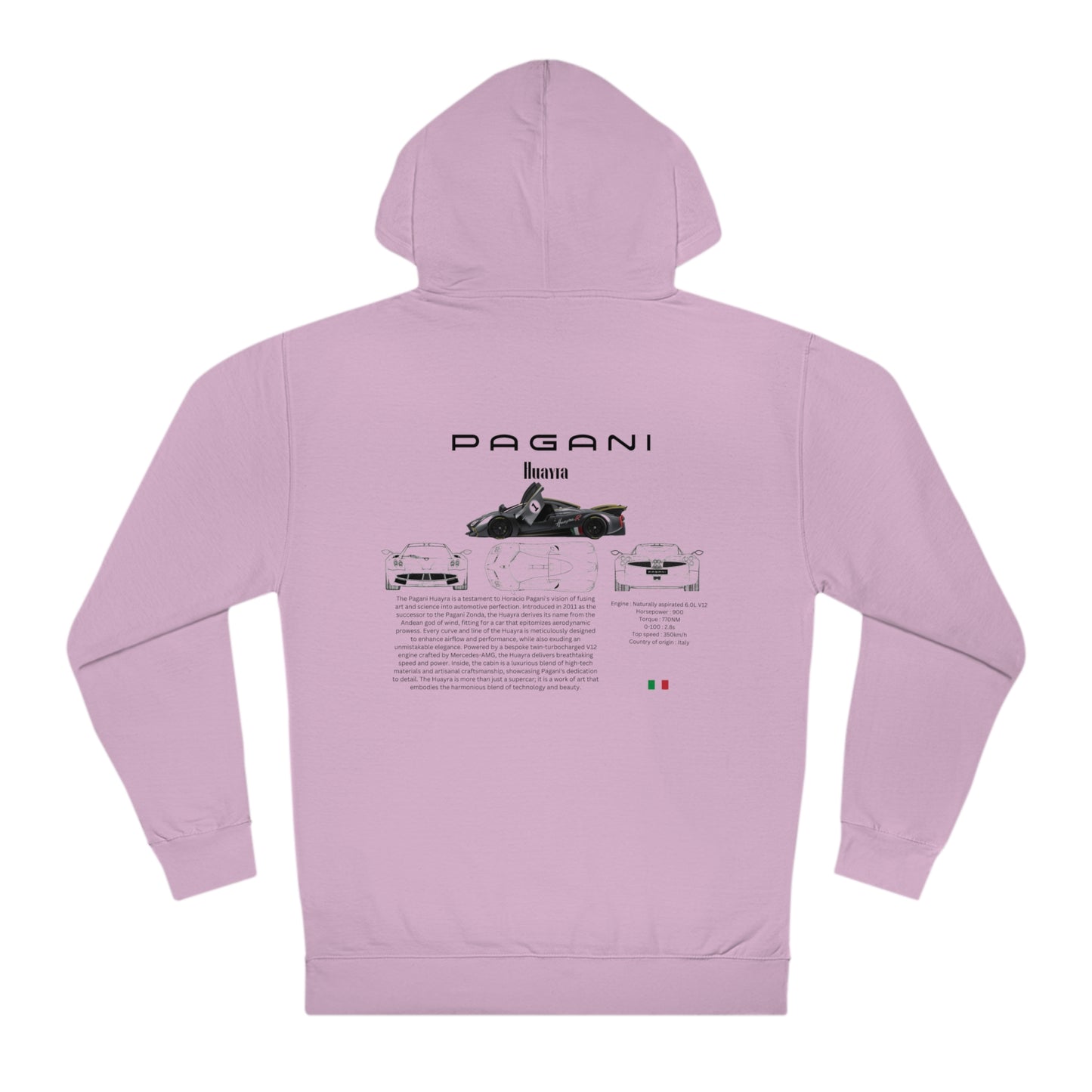 Pagani Huayra Fashion Hoodie for car lovers and Enthusiasts