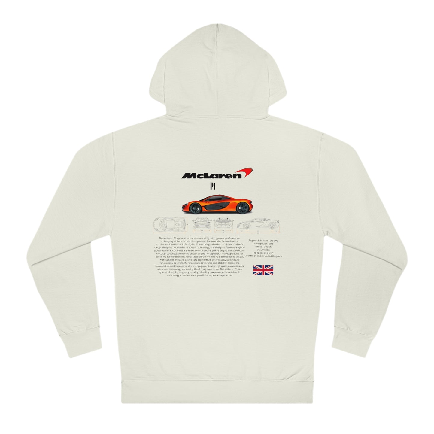 Mclaren P1 Fashion Hoodie For Car Lovers And Enthusiasts