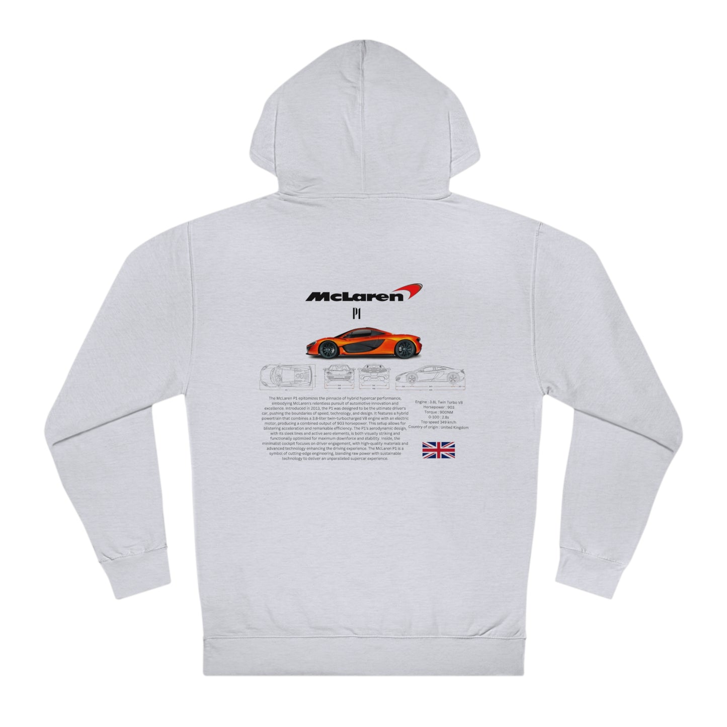 Mclaren P1 Fashion Hoodie For Car Lovers And Enthusiasts