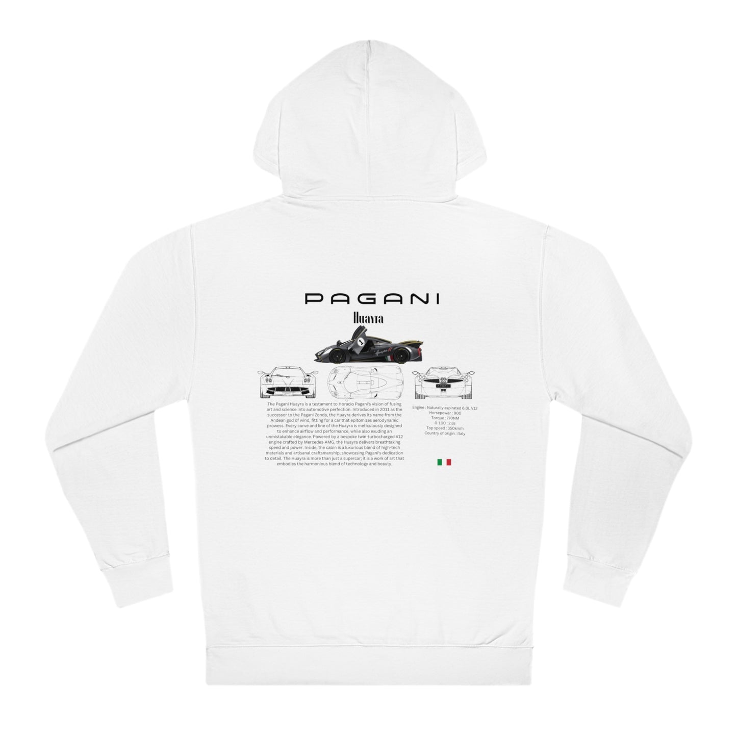 Pagani Huayra Fashion Hoodie for car lovers and Enthusiasts