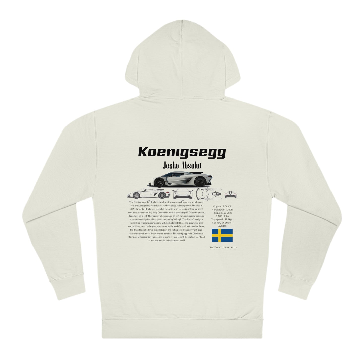 Koenigsegg Jesko Absolut Fashion Hoodie for Car Lovers and Enthusiasts