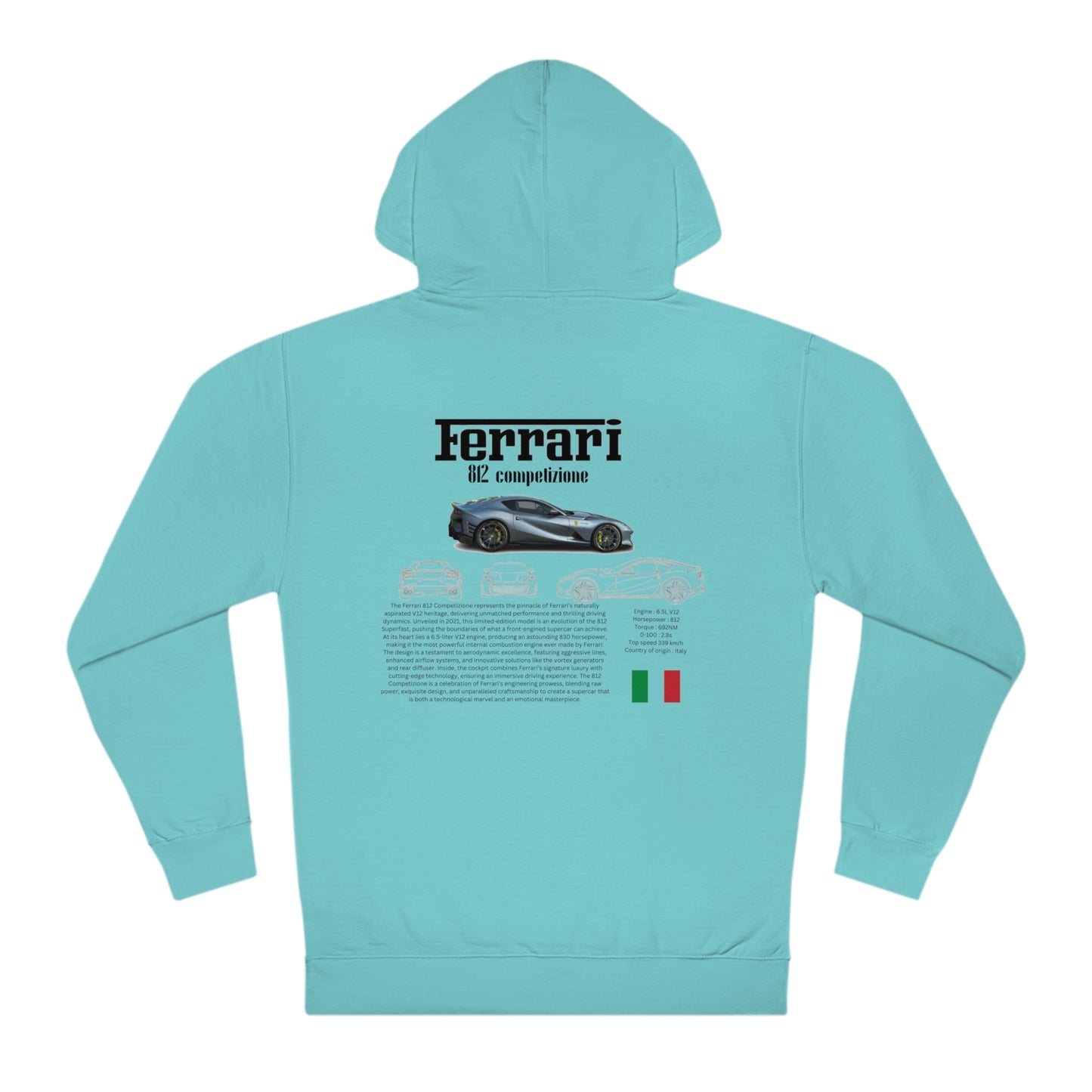 Ferrari 812 Competizione Fashion Hoodie For Car Lovers And Enthusiasts