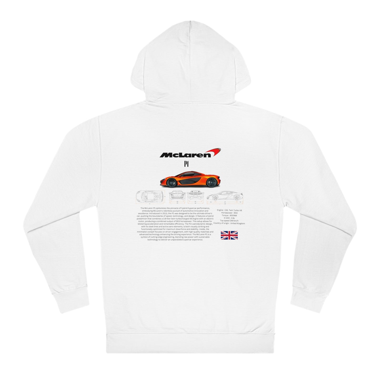 Mclaren P1 Fashion Hoodie For Car Lovers And Enthusiasts