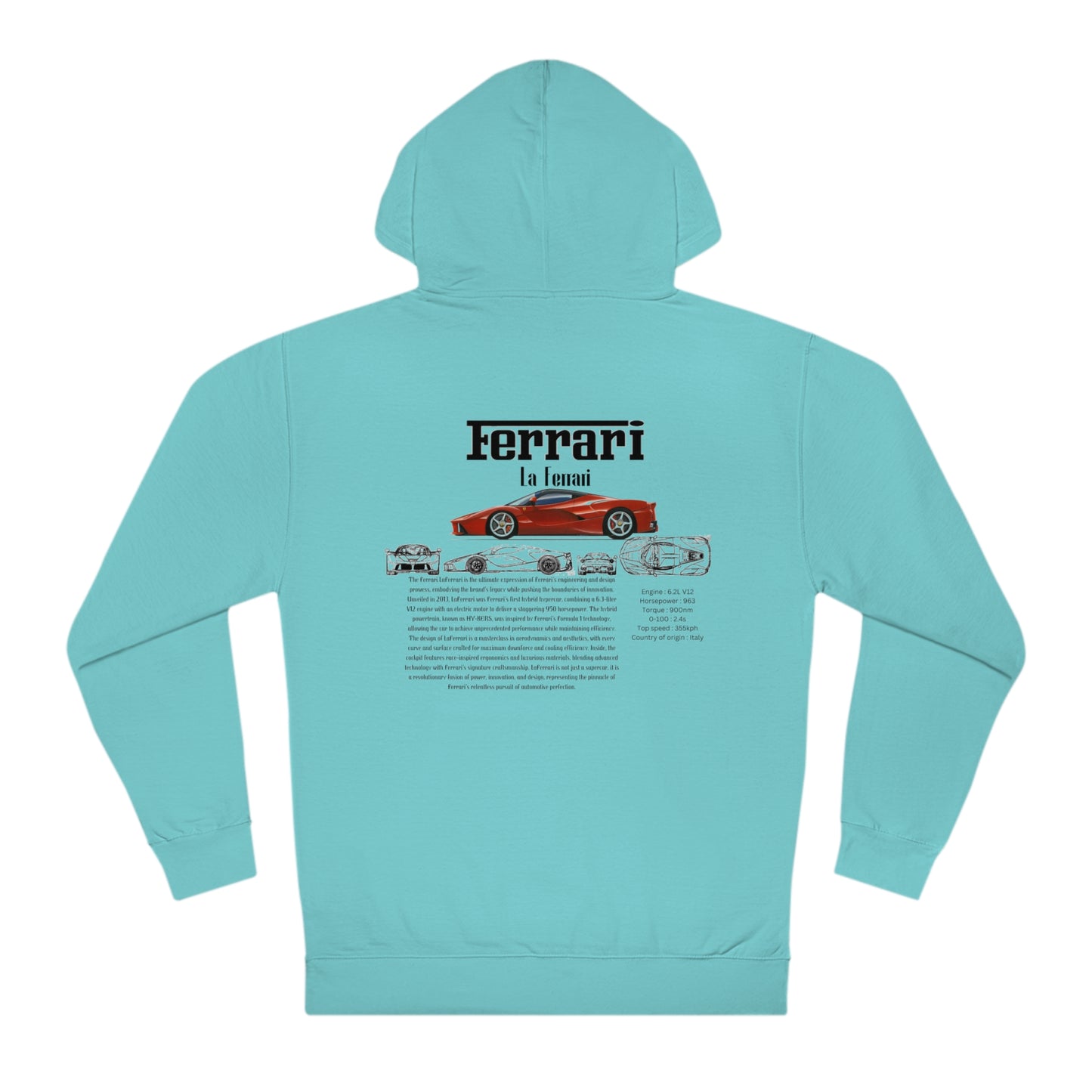 Ferrari LaFerrari Fashion Hoodie for car lovers and enthusiasts