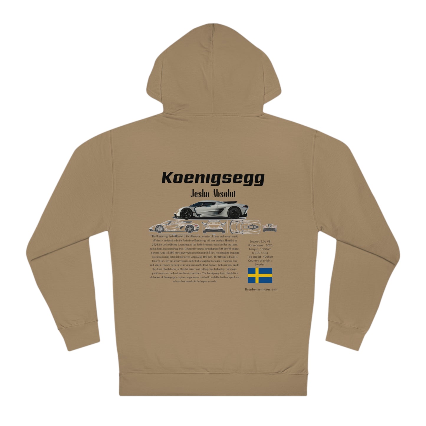 Koenigsegg Jesko Absolut Fashion Hoodie for Car Lovers and Enthusiasts