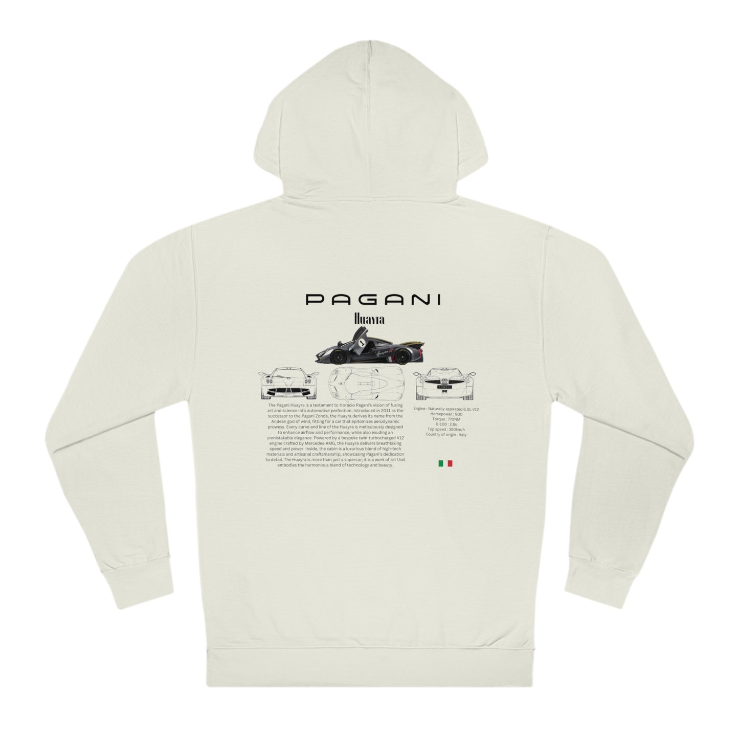 Pagani Huayra Fashion Hoodie for car lovers and Enthusiasts