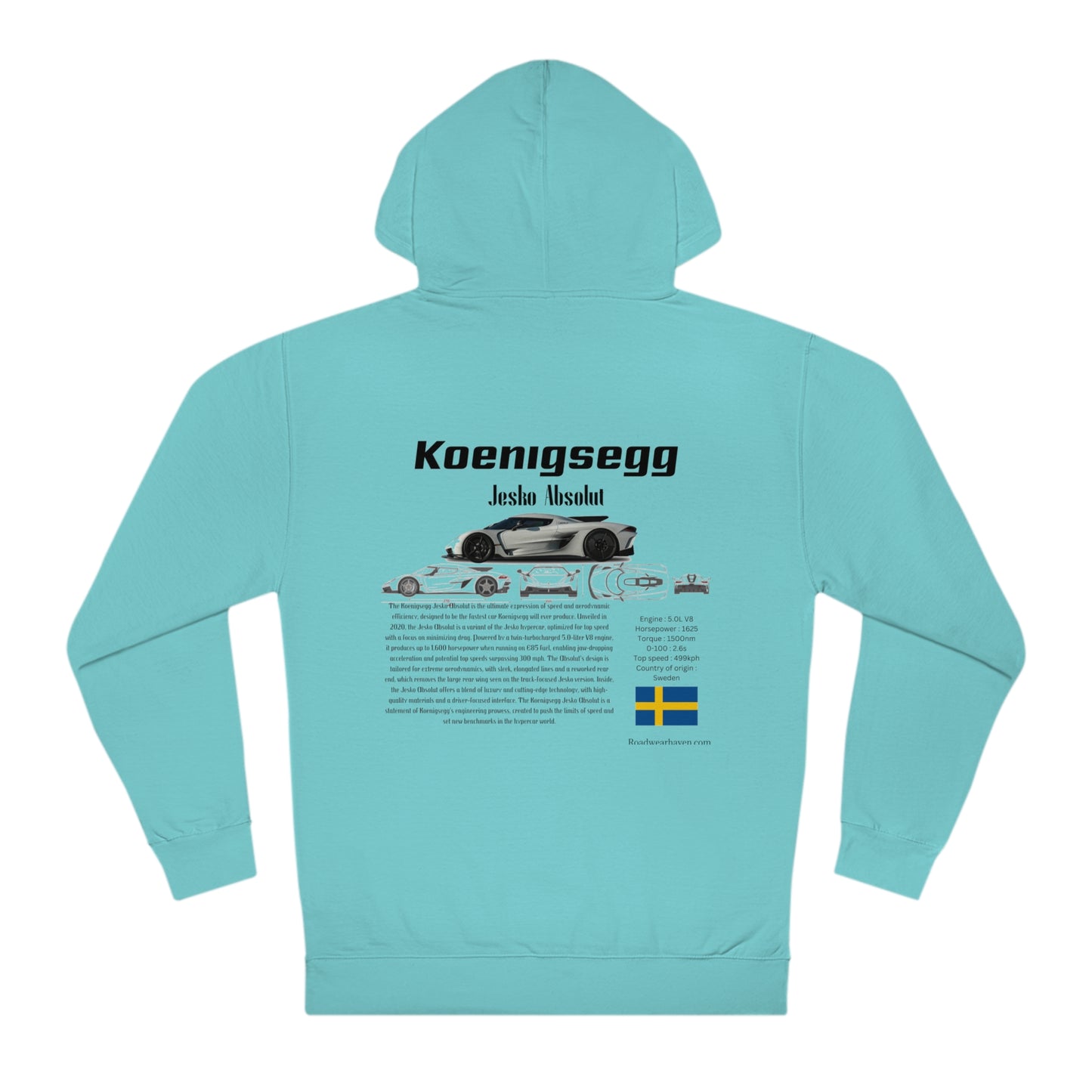 Koenigsegg Jesko Absolut Fashion Hoodie for Car Lovers and Enthusiasts