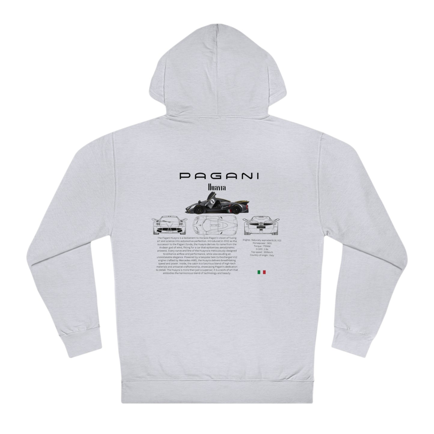 Pagani Huayra Fashion Hoodie for car lovers and Enthusiasts