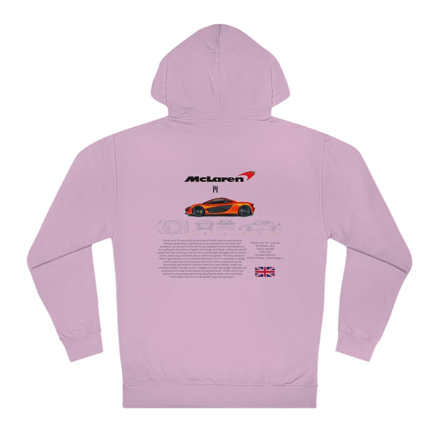 Mclaren P1 Fashion Hoodie For Car Lovers And Enthusiasts