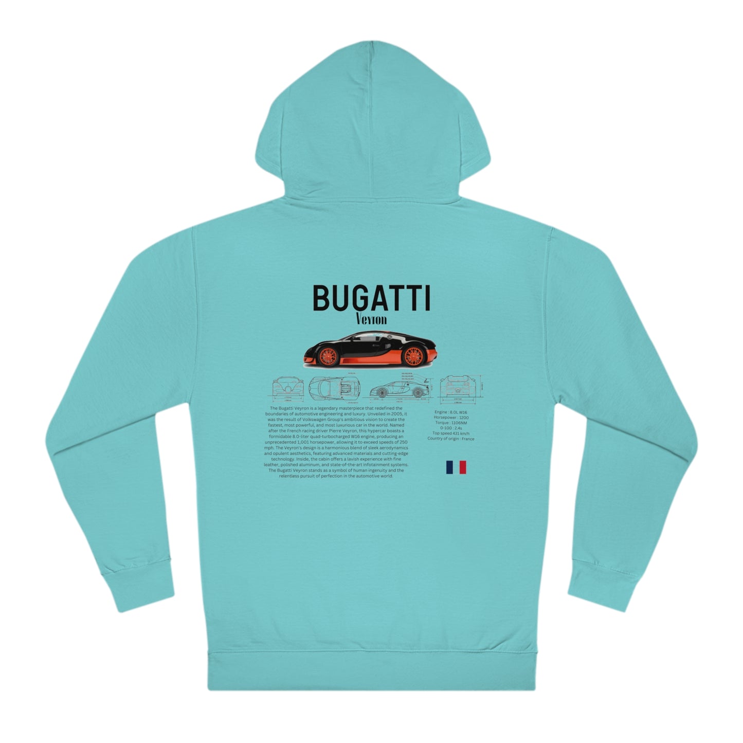 Bugatti Veyron Fashion Hoodies for car lovers and Enthusiasts