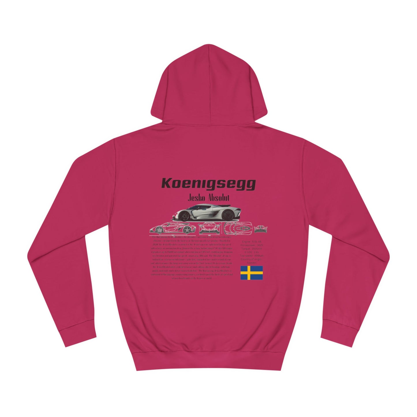 Koenigsegg Jesko Absolut Quality Hoodie for car lovers and enthusiasts