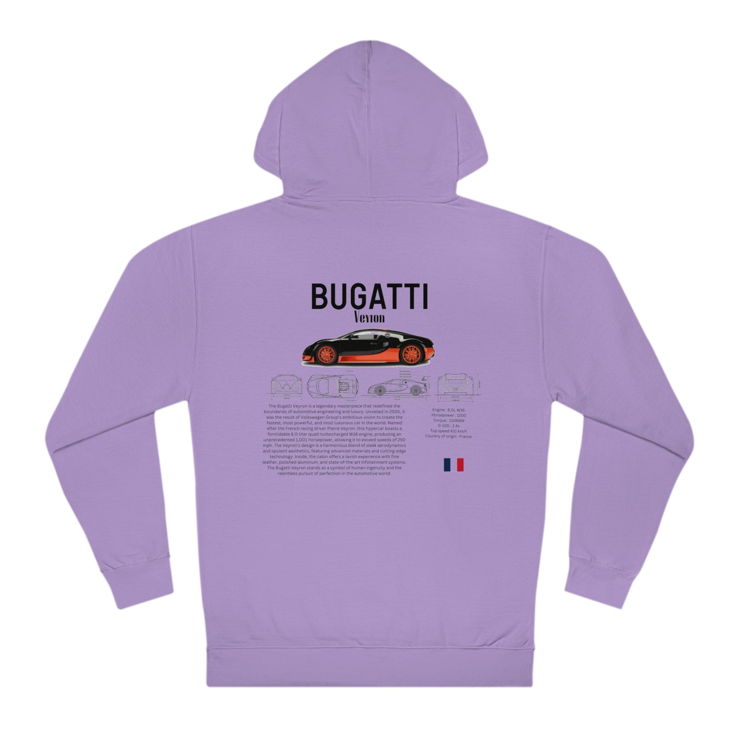 Bugatti Veyron Fashion Hoodies for car lovers and Enthusiasts